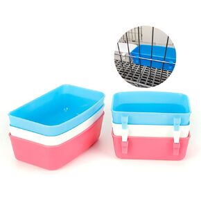 Hay Feeder for Rabbit Guinea Pig Chinchilla Small Animal Bunny Hanging Feeder for Cage Heavy Duty Metal Rack Timothy Veggie Holder (hay Feeder*1 + Food Water cage Cup *4 + Pet Teeth Grinding Stone*1)
