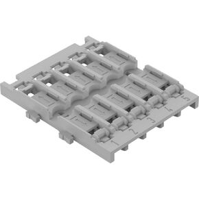 221-2535 | WAGO 221 Series mounting Carrier for Inline Connector | 5-Way | with snap-in mounting Foot | Gray | [Box of 10 Pieces]