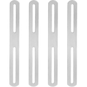 PATIKIL Stainless Steel Corner Braces 8.27 x 0.94 Inch,4 Pieces L Bracket Joint Right Angle Support Bracket L Shaped Corner Fasteners for Shelves, Silver