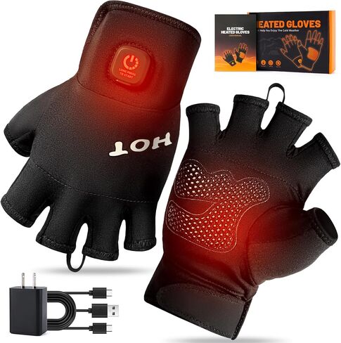 Heated Gloves for Men Women- Rechargeable Electric Touchscreen Cold Winter Work Arthritis Pain Relief Hand Warmers Hot Compress, Heated Gloves for Cold Winter Arthritis Hands Hunting Skiing in Saudi Arabia