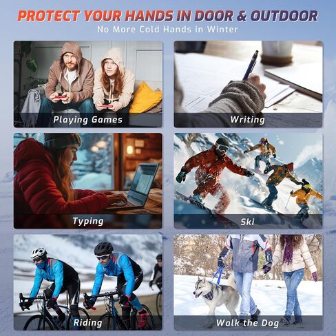 Heated Gloves for Men Women- Rechargeable Electric Touchscreen Cold Winter Work Arthritis Pain Relief Hand Warmers Hot Compress, Heated Gloves for Cold Winter Arthritis Hands Hunting Skiing in Saudi Arabia