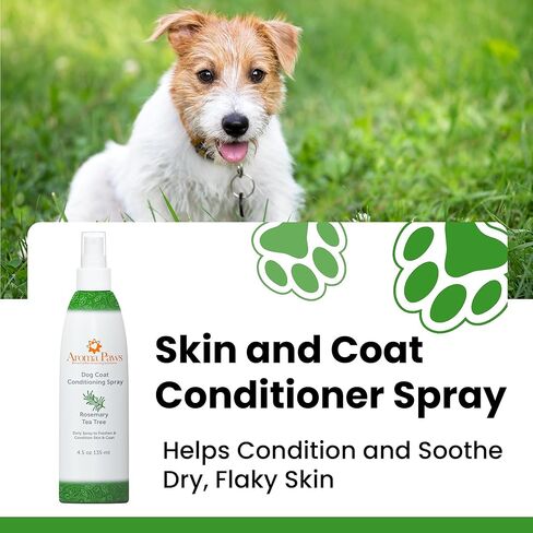 Aroma Paws Dog Coat Conditioning Spray - Pet-Friendly Detangler Spray with Natural Essential Oils for Dogs - Daily Dog Spray to Eliminate Odors and Knots - Coconut Papaya 4.5 oz in Kuwait