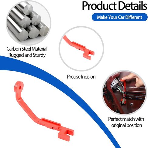 Tailgate Emergency Locks Holder Compatible with Toyot@ FJ Cruiser 2007-2021, Aluminum Rear Door Panel Forced Door Opening Switch Bracket Accessories(Red) in Saudi Arabia