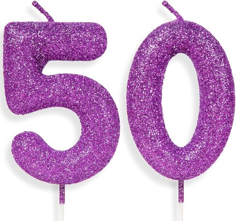 Purple Pink Birthday Candle Number 3, Glitter Birthday Candle Cake Toppers for Girls Women Purple Pink Themed Party Decorations Supplies Birthday Gifts in Kuwait
