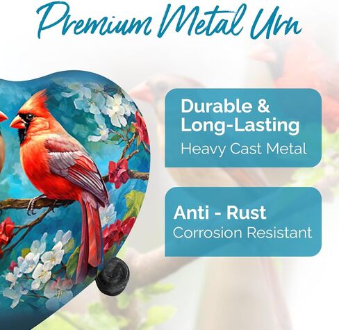 جرة كاردينال صغيرة للرماد البشري - تذكار جرة القلب - جرة صغيرة للرماد للنساء والرجال مع صندوق وحقيبة - تذكارات تذكارية زرقاء للرماد - تكريم أحبابك in Kuwait