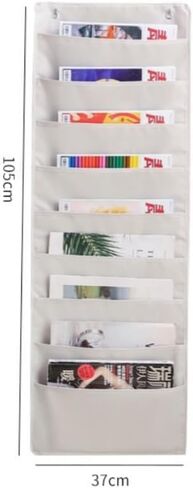Hanging Wall File Organizer, 9 Pockets Over the Door File Letter Organizer, Wall Folder Organizer with 2 Adhesive Hooks for Office Classroom in Saudi Arabia