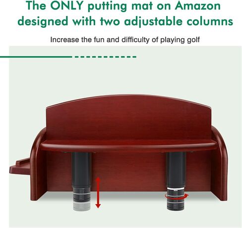 Putting Green, Putting Matt for Indoors, Putting Mat with Auto Ball Return System and 2 Holes, Golf Training and Practicing Equipment at Home or in The Office, Golf Gifts Accessories for Men in Saudi Arabia