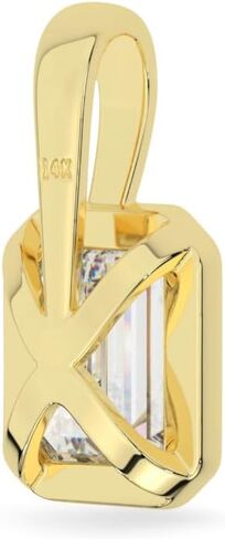 قلادات قلادة من الذهب الأبيض أو الأصفر الخالص عيار 14 قيراط من ألماس مويسانيتي وسوليتير | مستديرة، كمثرية، على شكل قلب | قلادة فقط أو مع صندوق/سلسلة كابل | صنع في الولايات المتحدة الأمريكية in Kuwait