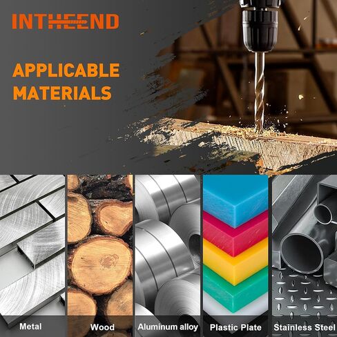 INTHEEND 21Pcs Cobalt Drill Bit Set, M35 HSS Twist Jobber Length Drill Bit Kit for Hardened Metal, Cast Iron, Stainless Steel, Plastic, and Wood with Metal Indexed Storage Case, 1/16" - 3/8" in Saudi Arabia