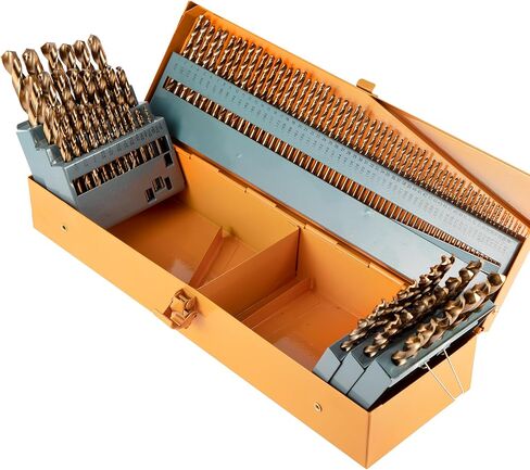 INTHEEND 21Pcs Cobalt Drill Bit Set, M35 HSS Twist Jobber Length Drill Bit Kit for Hardened Metal, Cast Iron, Stainless Steel, Plastic, and Wood with Metal Indexed Storage Case, 1/16" - 3/8" in Saudi Arabia