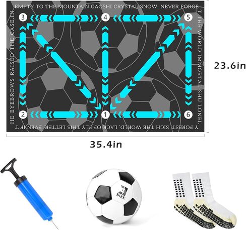 Soccer Training Mat,Football Footstep Training Mat-Silent Shock Absorption Training Mat Anti-Skid Soccer Footwork Training Mat Soccer Training Equipment for Kids Skid Carpet for Football Field Ground in Saudi Arabia
