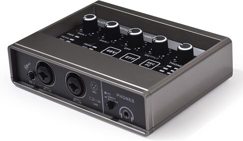 واجهة الصوت للتسجيل الاحترافي واجهة الصوت XLR لتسجيل الموسيقى عبر الإنترنت وتسجيل صوتي للكاريوكي وخلاط الصوت in Kuwait