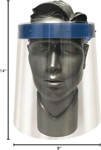 Jackson Safety MFS-320 Series Face Shield Mask Kit for Medical Protection, Healthcare Workers, Reusable, Adjustable, Full Coverage for Men, Women, 9" x 14" Fog Resistant Window, 14350 in Kuwait