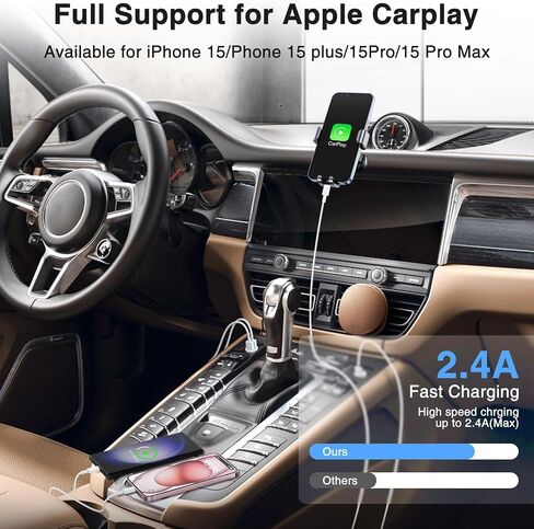 for iPhone 15 Car Carplay Apple Cable,USB A to USB C Carplay Adapter Cable for iPhone 15,15 Pro,15 Pro Max,15 Plus Car Charger Cord-10FT in Saudi Arabia