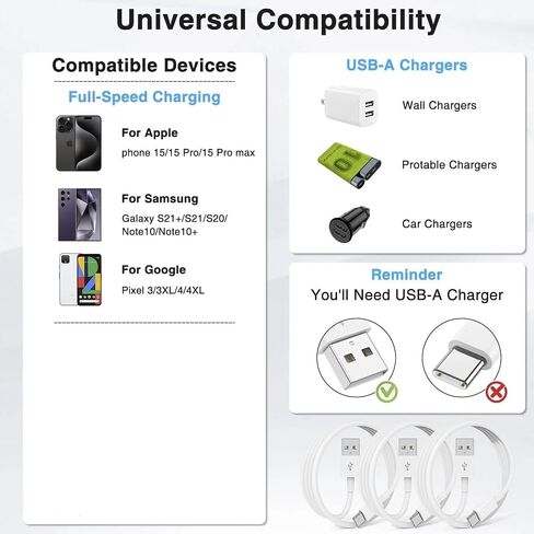 for iPhone 15 Car Carplay Apple Cable,USB A to USB C Carplay Adapter Cable for iPhone 15,15 Pro,15 Pro Max,15 Plus Car Charger Cord-10FT in Saudi Arabia