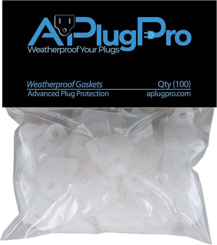 Weatherproof Gaskets for Outdoor Christmas Lights Installation, Extension Cord Protector, Outdoor Outlet Cover, Stop GFCIs from Tripping - APlugPro in Saudi Arabia