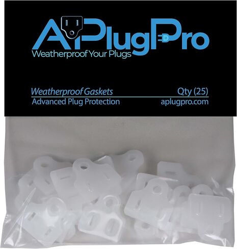 Weatherproof Gaskets for Outdoor Christmas Lights Installation, Extension Cord Protector, Outdoor Outlet Cover, Stop GFCIs from Tripping - APlugPro in Saudi Arabia
