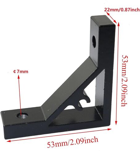 2pcs 45 Degree Angle 2020 Aluminum Corner Brackets Profile Corner Joint Connectors Corner Braces with Mounting Screws and Nuts, Black in Saudi Arabia