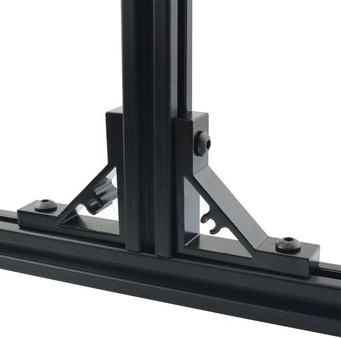 2pcs 45 Degree Angle 2020 Aluminum Corner Brackets Profile Corner Joint Connectors Corner Braces with Mounting Screws and Nuts, Black in Saudi Arabia