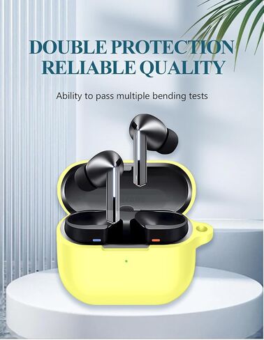 Case for Samsung Galaxy Buds 3/Buds 3 Pro AI True Wireless Bluetooth Earbuds, Soft Silicone Protective Portable Scratch Shock Resistant Shell with Cleaner Kit & Carabiner & Lanyard，Pink in Saudi Arabia