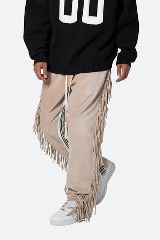 mnml Men's Fringe Velour Sweatpants in Saudi Arabia