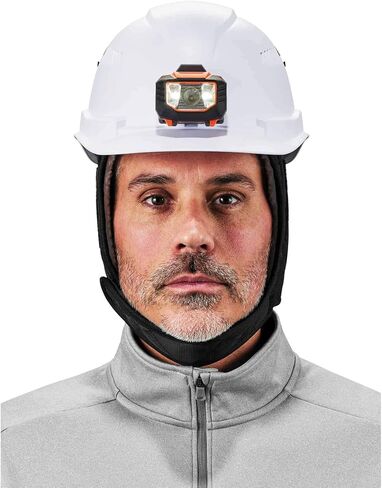 Winter Hard Hat Liner, Insulated, Sherpa Fleece Lined, Shoulder Length, Ergodyne N-Ferno 6952,Black in Kuwait