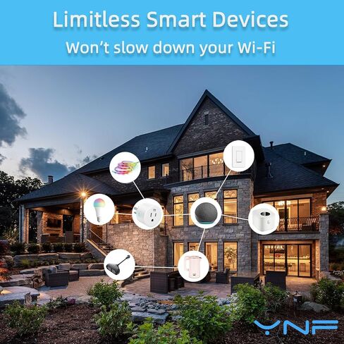YNF Smart Plug، إعداد بسيط مع أمر صوتي واحد، يعمل مع Alexa فقط، التحكم الصوتي، التحكم عن بعد، وظيفة المؤقت، قائمة ETL، شبكة بلوتوث، Alexa Echo مطلوب (4 حزم) in Saudi Arabia