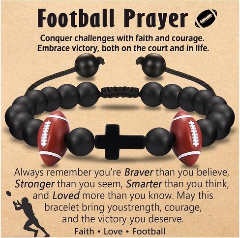 Basketball Soccer Baseball Football Gifts for Teen Boys, Bracelets for Boys Gifts Ideas for Birthday/Back to School/Christmas in Kuwait