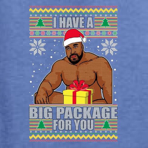 سويت شيرت Wild Bobby I has a Big package Meme Barry Wood Ugly Christmas للجنسين بياقة دائرية ورسومات in Saudi Arabia