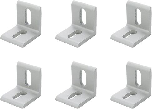 3030 90°Aluminum Profile Angle Bracket 2 Hole 90 Degree Silver L Shaped Bracket Corner Brackets 3030 Series Aluminum Profile,6Pcs in Saudi Arabia