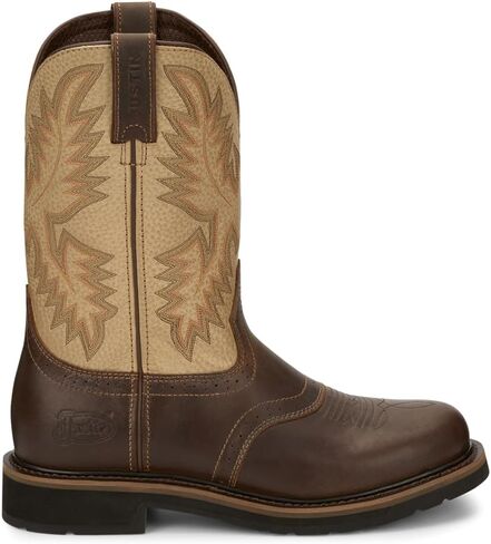 حذاء Justin الرجالي Superintendent Western Boot بمقدمة مستديرة بني - 12 EE US in Kuwait