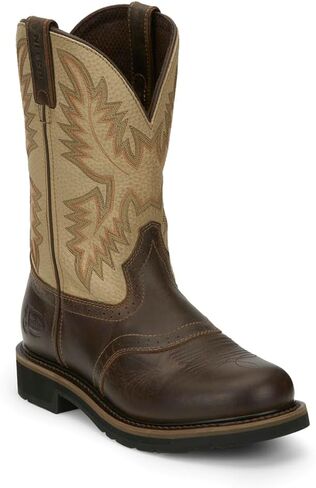 حذاء Justin الرجالي Superintendent Western Boot بمقدمة مستديرة بني - 12 EE US in Kuwait