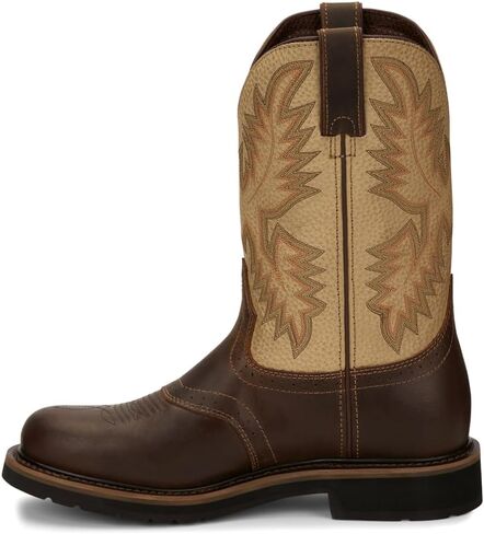حذاء Justin الرجالي Superintendent Western Boot بمقدمة مستديرة بني - 12 EE US in Kuwait