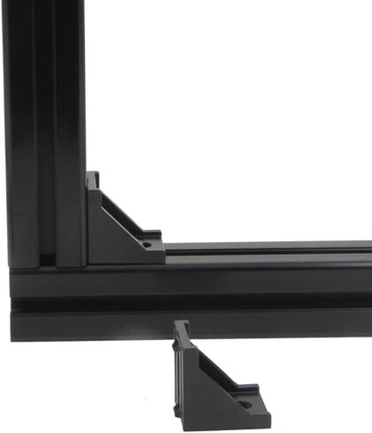 4040 Right Angle Corner Bracket Gusset 2 Hole with M6x16mm Screws and T-Nuts for 8mm Slot 4040 Series Aluminum Extrusion Profile, 10pcs/Pack (Black-40Series) in Kuwait
