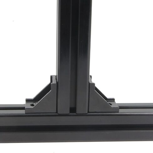 4040 Right Angle Corner Bracket Gusset 2 Hole with M6x16mm Screws and T-Nuts for 8mm Slot 4040 Series Aluminum Extrusion Profile, 10pcs/Pack (Black-40Series) in Kuwait