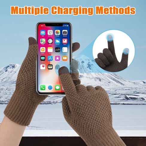 قفازات USB ساخنة للرجال والنساء، قفازات تدفئة حياكة ناعمة مع 3 درجات حرارة قابلة للتعديل، نصف تسخين كامل لليدين، قفازات شتوية كهربائية قابلة للغسل وقفازات كتابة الكمبيوتر المحمول in Kuwait