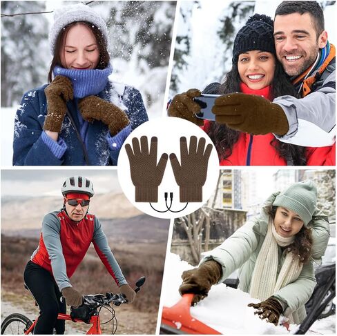قفازات USB ساخنة للرجال والنساء، قفازات تدفئة حياكة ناعمة مع 3 درجات حرارة قابلة للتعديل، نصف تسخين كامل لليدين، قفازات شتوية كهربائية قابلة للغسل وقفازات كتابة الكمبيوتر المحمول in Kuwait