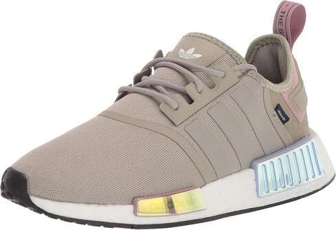حذاء Adidas NMD_R1 للسيدات مقاس 7، اللون: كتان/كتان/بنفسجي سحري in Saudi Arabia