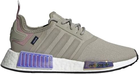 حذاء Adidas NMD_R1 للسيدات مقاس 7، اللون: كتان/كتان/بنفسجي سحري in Saudi Arabia