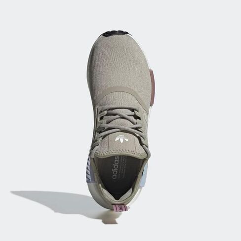 حذاء Adidas NMD_R1 للسيدات مقاس 7، اللون: كتان/كتان/بنفسجي سحري in Saudi Arabia