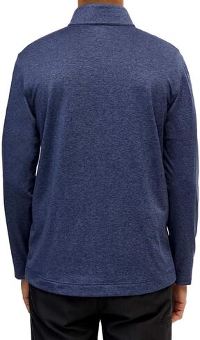 بلوفر جريج نورمان بيرفورمانس بسحاب ربع | بلوفر رجالي للتمرين | بلوفر رجالي بسحاب ربع - أزرق منقط، مقاس كبير in Kuwait