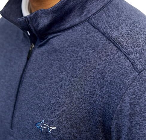 بلوفر جريج نورمان بيرفورمانس بسحاب ربع | بلوفر رجالي للتمرين | بلوفر رجالي بسحاب ربع - أزرق منقط، مقاس كبير in Kuwait