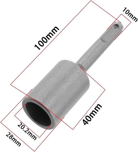 SING F LTD 1pc 16.5x25x100mm SDS Plus Ground Nail Driver for Inserting Deep Earth Ground Rod Earth SDS Plus Jack Hammer Picket Post Driver Professional Ground Rod Driver in Saudi Arabia