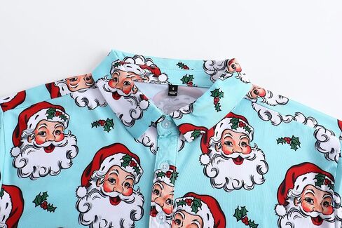 Mens Christmas Golf Polo Shirts Short Sleeve Funny Golf Shirts Ugly Christmas Shirts for Men in Saudi Arabia
