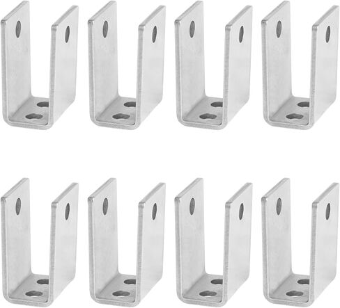 8 قطع دعامة U طويلة للغاية للوحة 7/8 بوصة، مختومة 304 من الفولاذ المقاوم للصدأ، ارتفاع 2-1/2 بوصة، سمك 2.8 مم in Kuwait