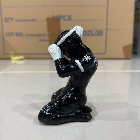 MuayThai Boxing Decor Statue Decorations Collectibles TJ Decorantions (Black Tattoo) in Saudi Arabia