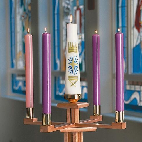 Nativity Christ Candle, Religious Christmas Church Supplies and Home Decor, 14 Inches in Saudi Arabia