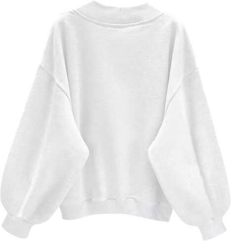 Avanova Women USA Graphic V Neck Sweatshirts Top Drop Shoulder Long Sleeve Pullover Shirt in Saudi Arabia