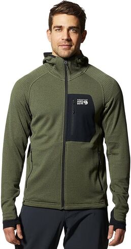 Mountain Hardwear mens Polartec Power Grid Full Zip Hoody in Saudi Arabia