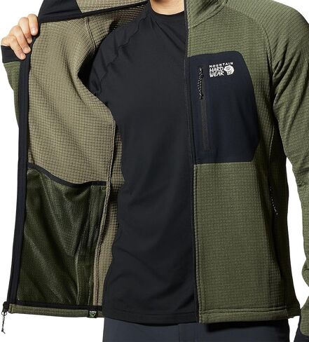 Mountain Hardwear mens Polartec Power Grid Full Zip Hoody in Saudi Arabia